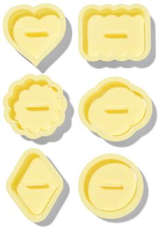 Hema Uitsteekvormen figuurtjes - 6 stuks (geel)