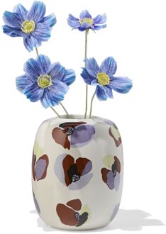 Hema Vaas ⌀14x18cm keramiek klaproos (multi)