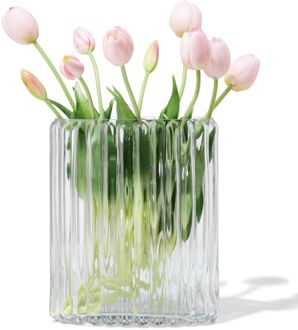 Hema Vaas ⌀20x28cm glas ovaal transparant (transparant)