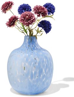 Hema Vaas ⌀24x30cm glas camouflage blauw (blauw)