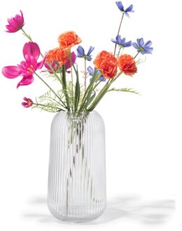 Hema Vaas ⌀6.9x27cm glas transparant (transparant)