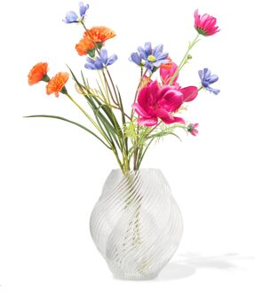 Hema Vaas ⌀8x21cm twist retro transparant (transparant)