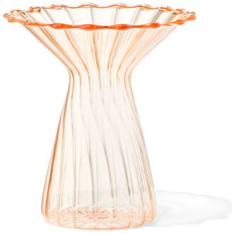 Hema Vaas voor geurstokjes ⌀10x12cm glas met kraag geel (geel)