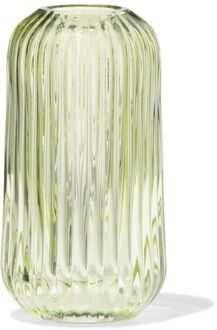 Hema Vaas voor geurstokjes ⌀5.5x11cm glas ribbel lichtgroen (lichtgroen)