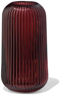 Hema Vaas voor geurstokjes ⌀8.5x16.2cm glas ribbel aubergine (aubergine)