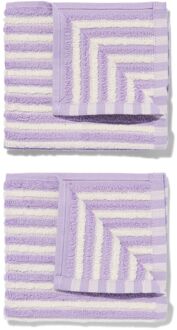Hema Vaatdoekjes 30x30 katoen lila - 2 stuks (lila)