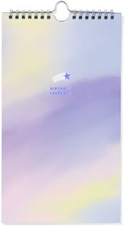 Hema Verjaardagskalender 28x16 ster (paars)