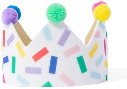 Hema Verjaardagskroon stof streepjes (multicolor)