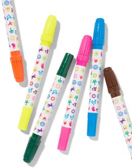 Hema Viltstiften met stempel - 6 stuks