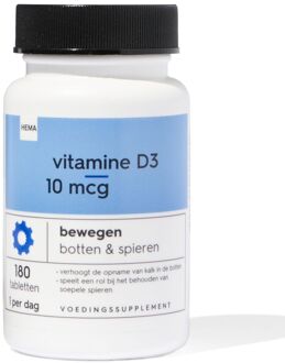 Hema Vitamine D3 10mcg - 180 stuks