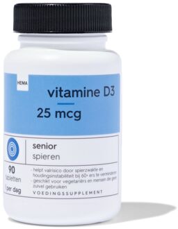 Hema Vitamine D3 25mcg 90 stuks