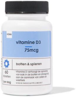 Hema Vitamine D3 75mcg - 60 Stuks