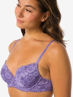 Hema Voorgevormde bh met kant met beugel lichtpaars (lichtpaars) - 75B