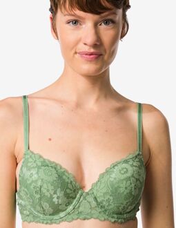 Hema Voorgevormde kanten bh met beugel groen (groen) - 75D