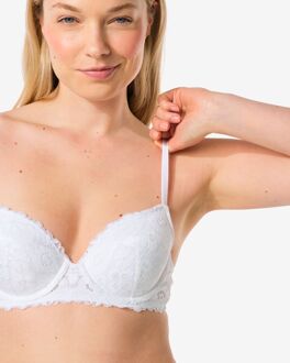 Hema Voorgevormde kanten bh met beugel wit (wit) - 75B