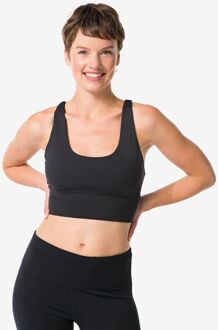 Hema Voorgevormde sportbh light support zonder beugel zwart (zwart)
