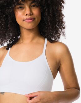Hema Voorgevormde sporttop light support zonder beugel naadloos wit (wit)