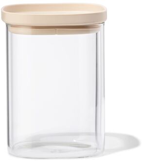 Hema Voorraad bus 1000ml glas met deksel (transparant)