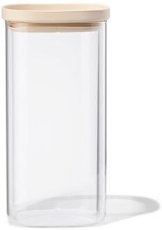 Hema Voorraad bus 1600ml glas met deksel (transparant)
