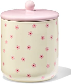 Hema Voorraadbus 750ml keramiek bloemen
