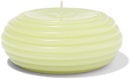 Hema Vormkaars ⌀10x4.5cm ribbel lichtgroen (lichtgroen)