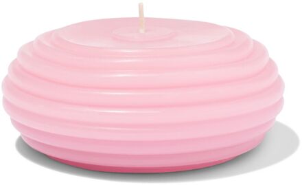 Hema Vormkaars ⌀10x4.5cm ribbel lichtroze (lichtroze)