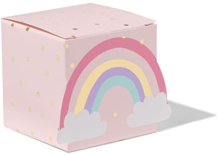 Hema Vouwbare cadeaudoosjes 13x12.5x2cm papier prinses - 6 stuks (roze)