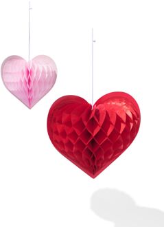 Hema Waaiers honeycomb hart - 2 stuks
