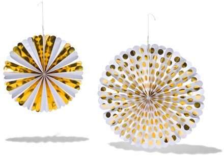Hema Waaiers papier goud - 2 stuks