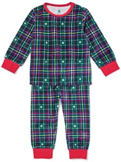 Hema War Child babypyjama velours ruiten multi (multi) - 74/80