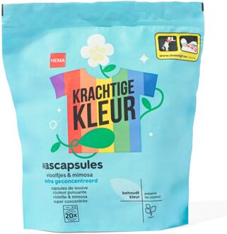 Hema Wascapsules kleur eco viooltjes en mimosa - 20 stuks