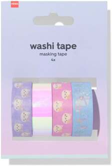 Hema Washi tape 5m katten - 4 stuks