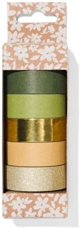 Hema Washi tape in bewaardoos - 5 stuks