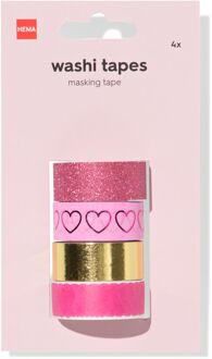 Hema Washi tapes hartjes - 4 stuks