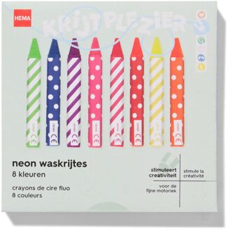 Hema Waskrijtjes neon - 8 stuks