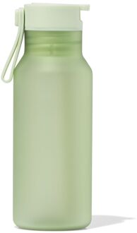 Hema Waterfles met rietje 430ml groen (groen)