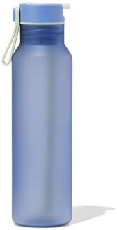Hema Waterfles met rietje 600ml blauw (blauw)