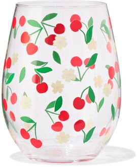 Hema Waterglas 550ml kersenprint roze