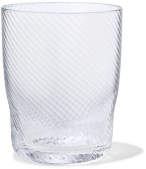 Hema Waterglas Bergen glas twist reliëf (transparant)
