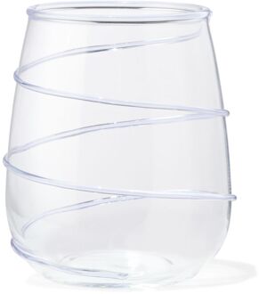 Hema Waterglas spiraal blauw