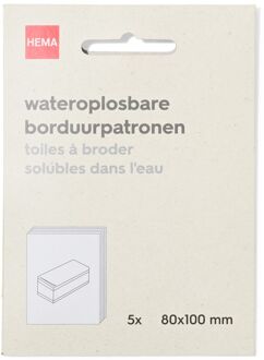 Hema Wateroplosbare borduurpatronen - 5 stuks