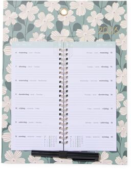Hema Weekkalender 30x23cm bloemen