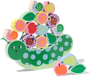 Hema Wiebel rups 19.5x2.5x19.5cm hout