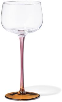Hema Wijnglas 230ml glas bordeauxrood met geel (multi)