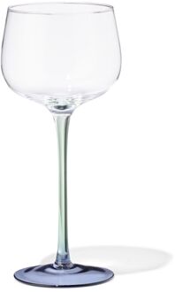 Hema Wijnglas 230ml glas groen met blauw (multi)
