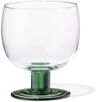 Hema Wijnglas 290ml glas gekleurde voet (groen)