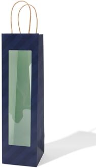 Hema Wijntas met venster blauw