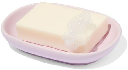 Hema Zeepbakje met ribbels mat aardewerk lila 13x9 (lila)