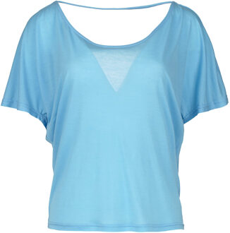 Hemelsblauw Tencel gedrapeerd shirt - maat L