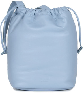 Hemelsblauwe Bucket Bag met Verstelbaar Koord Douuod Woman , Blue , Dames - ONE Size